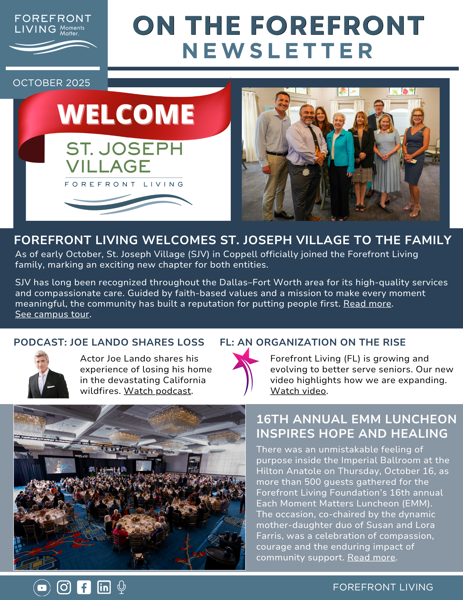 On the Forefront – October Newsletter