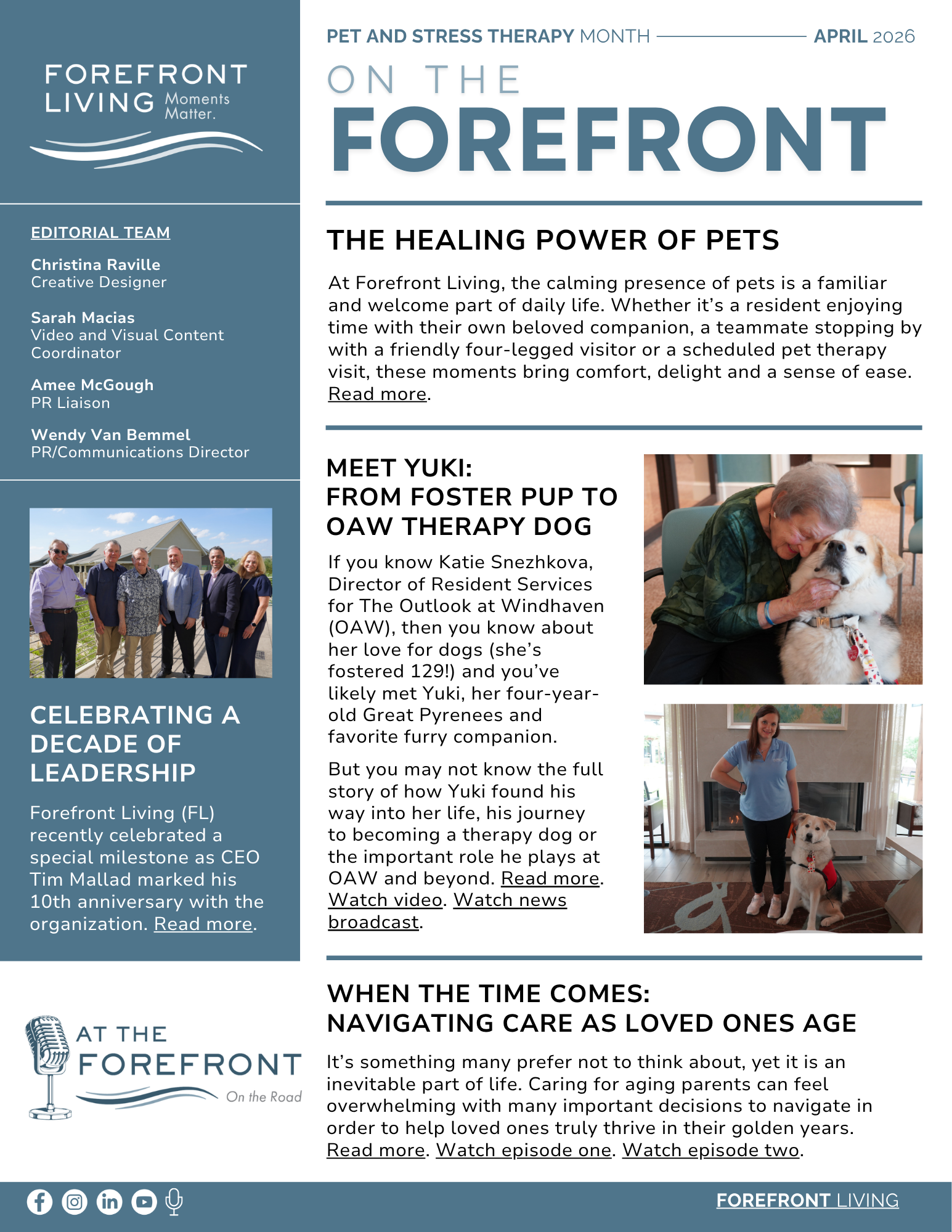 Forefront Living Newsletter | April 2026