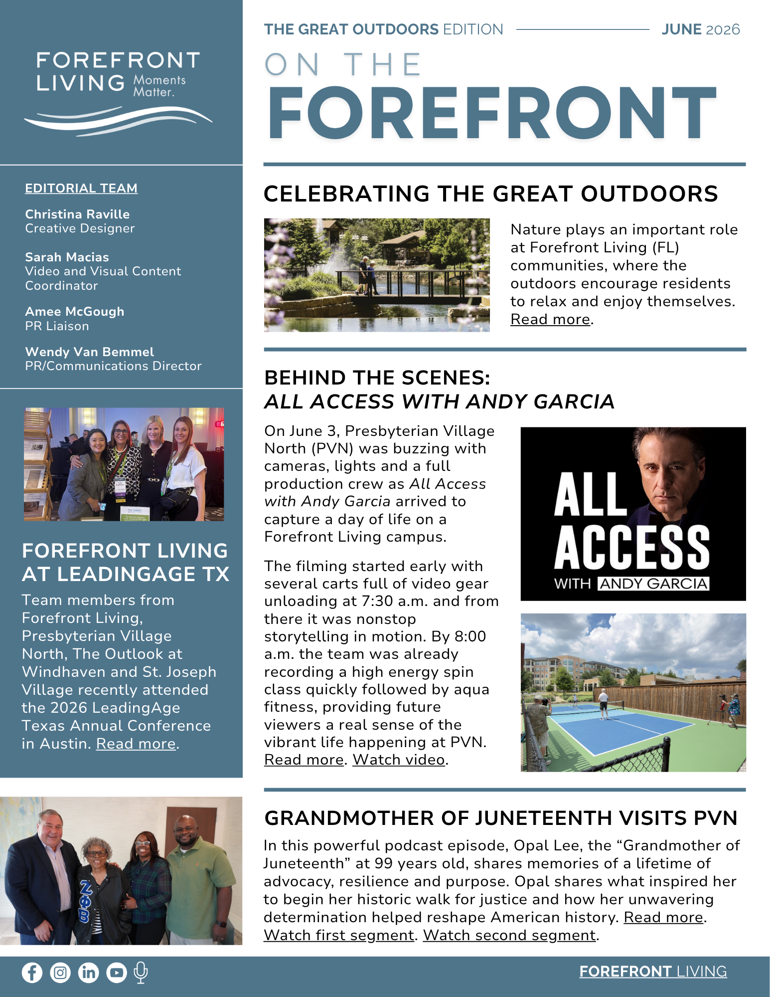 Forefront Living Newsletter | June 2026